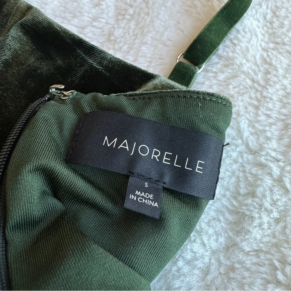 Majorelle NWOT Asbury Velvet Green Sleeveless Mini Dress S
